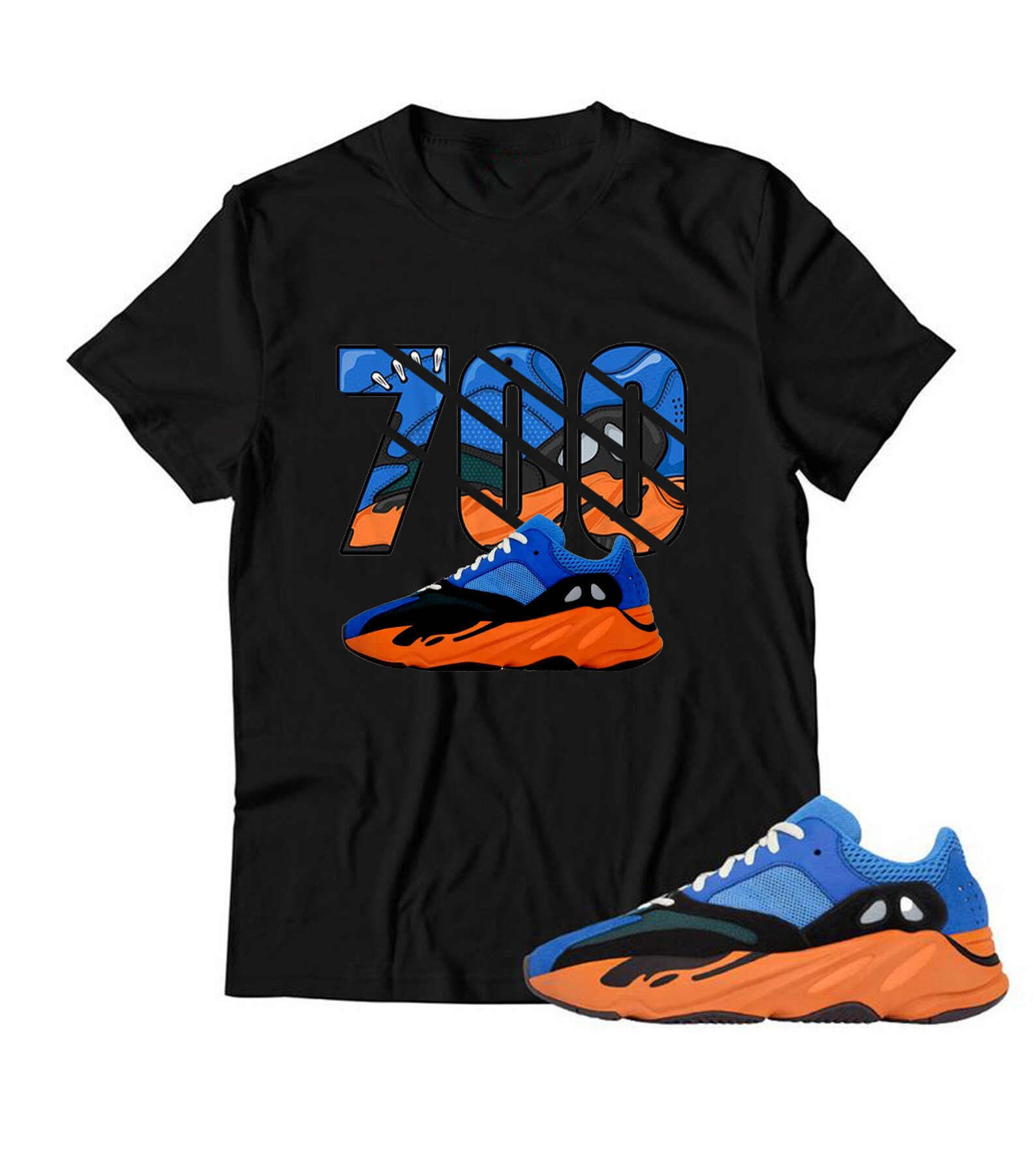 700 Unisex Shirt Match Yeezy Boost 700 Bright Blue | Etsy