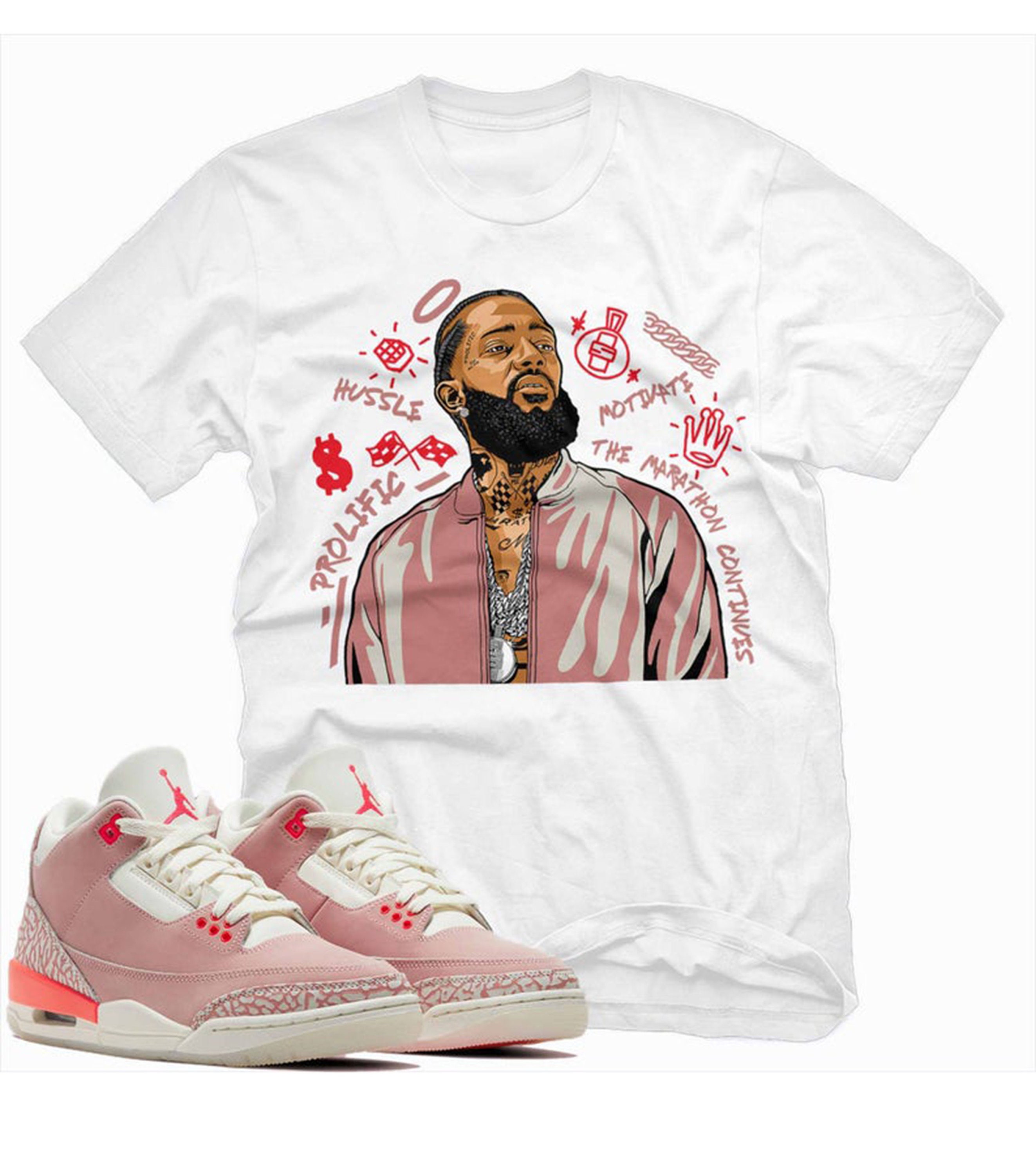 rust pink 3s shirt