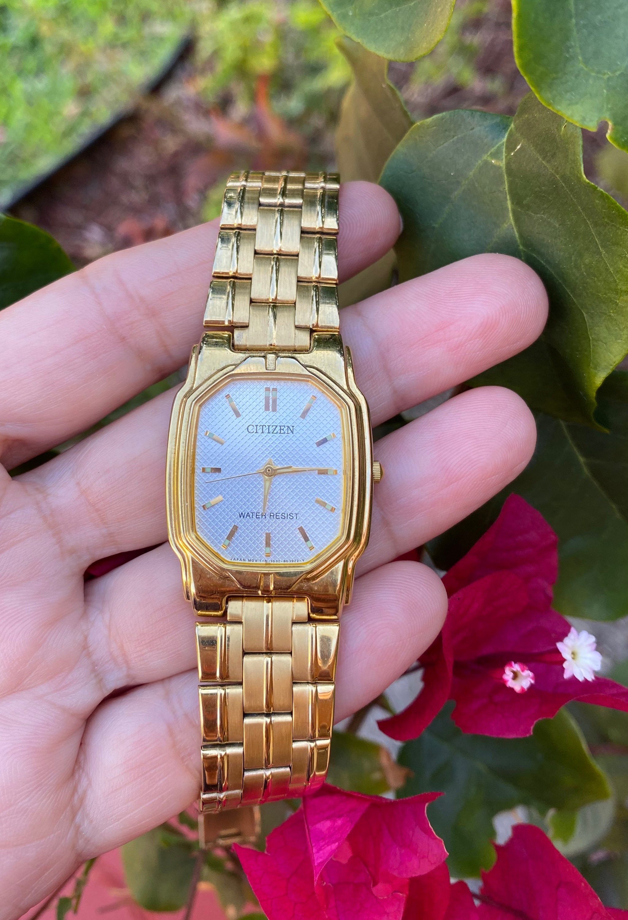 Citizen gold watch white face new arrivals