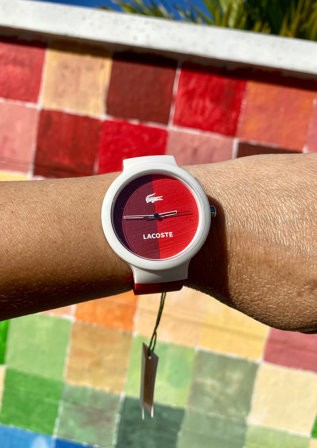 Lacoste 2020037 Red and White Watch Etsy