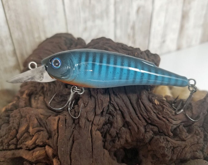 Hand Painted Blue Shad Fishing Lure Crank Bait