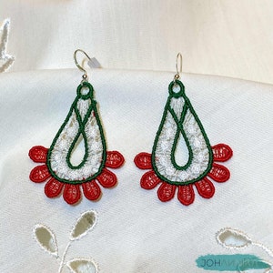 Hungarian Lace Earrings, Handmade Hungarian Folk Jewelry, Hungary ...