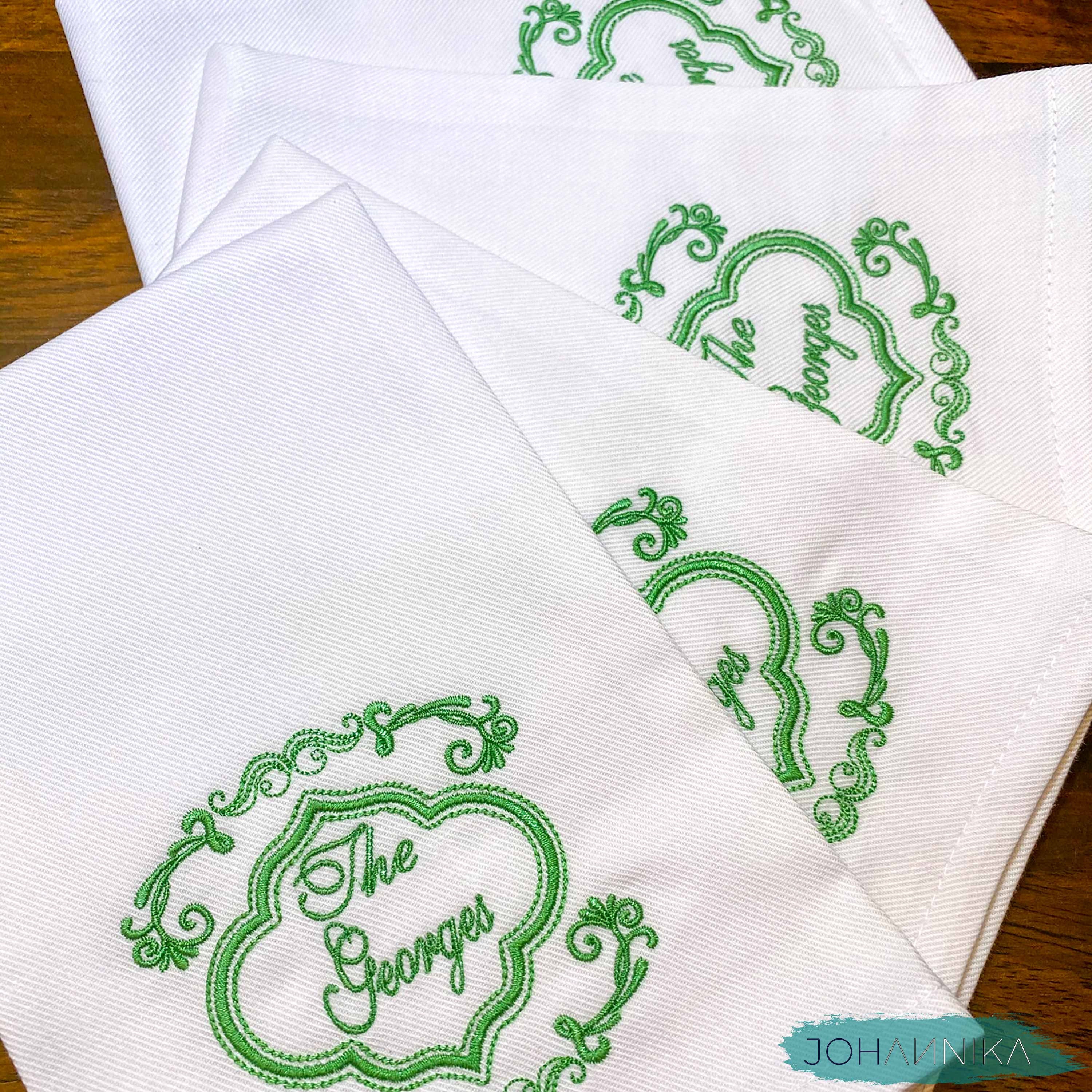 Personalized white cloth napkins set of 4 custom bridal Etsy.de
