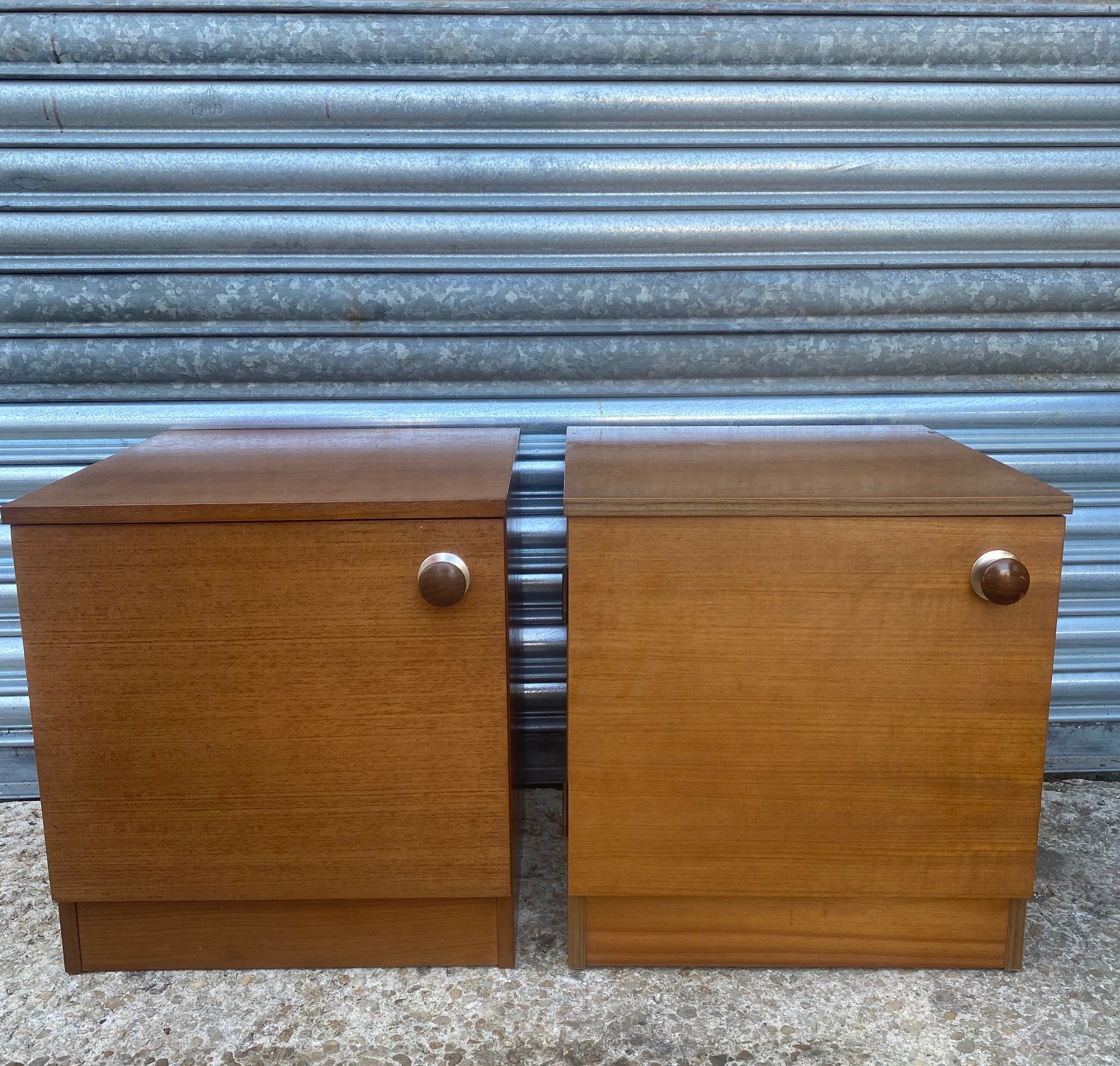 Stunning Retro Avalon Bedside Tables Vintage Small Cupboard Etsy