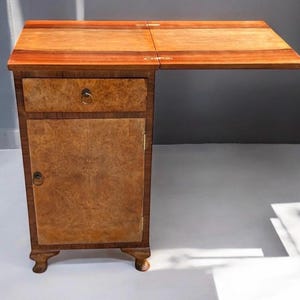 Antique Walnut Deco bedside cupboard