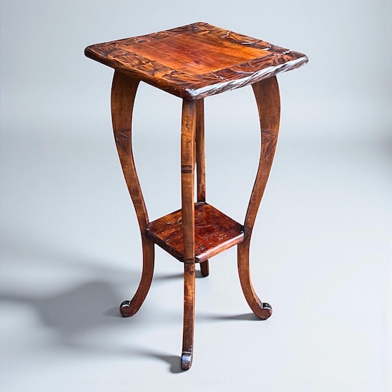 Liberty & Co. Antique Hand-Carved Side Table