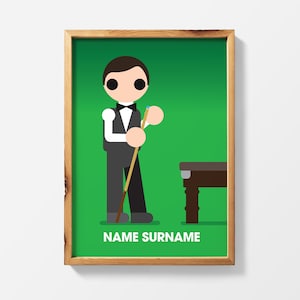 Snooker Player Personalised Print