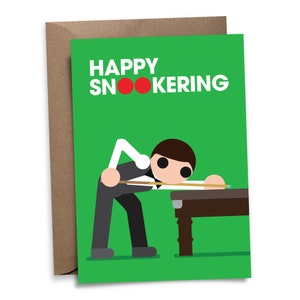 Happy Snookering - Snooker Greetings Card