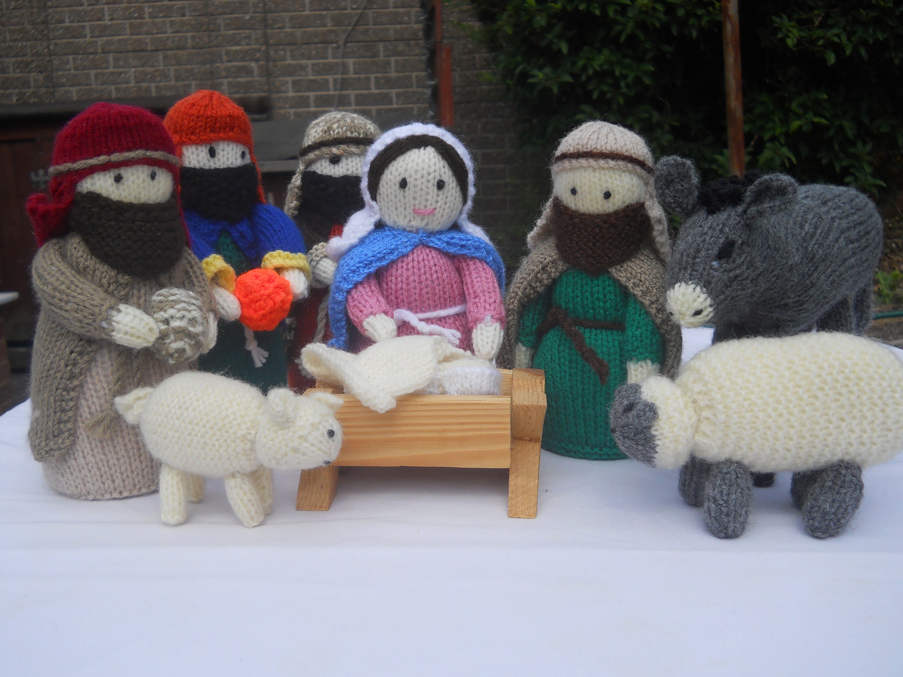 Knitted Nativity Set Christmas Table Decoration Etsy