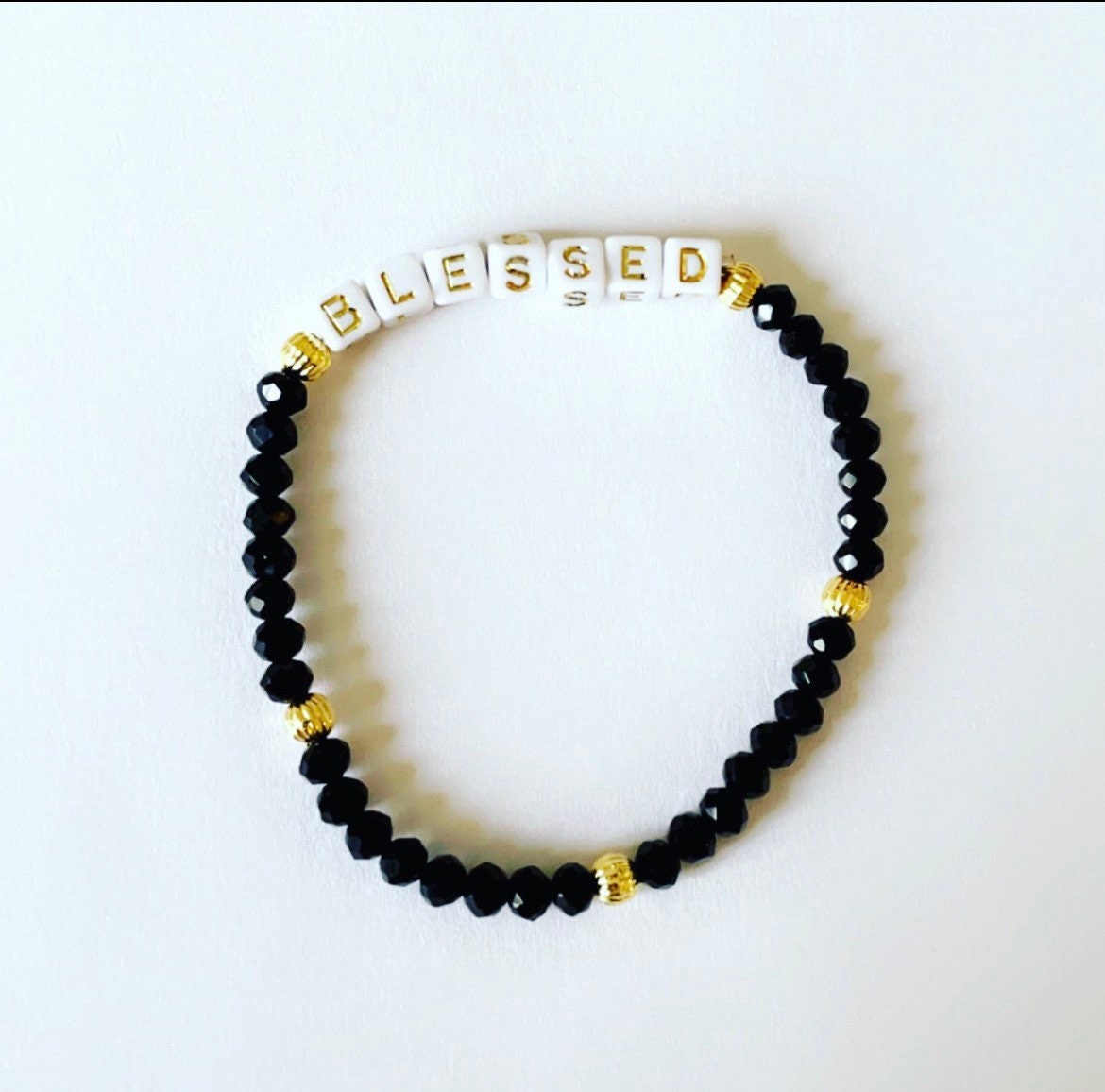 Blessed Beaded Stretchy Bracelet. Faith Love Religious - Etsy