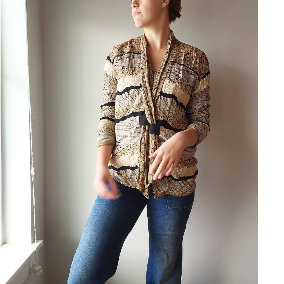 Mixed Print Cardigan - Etsy