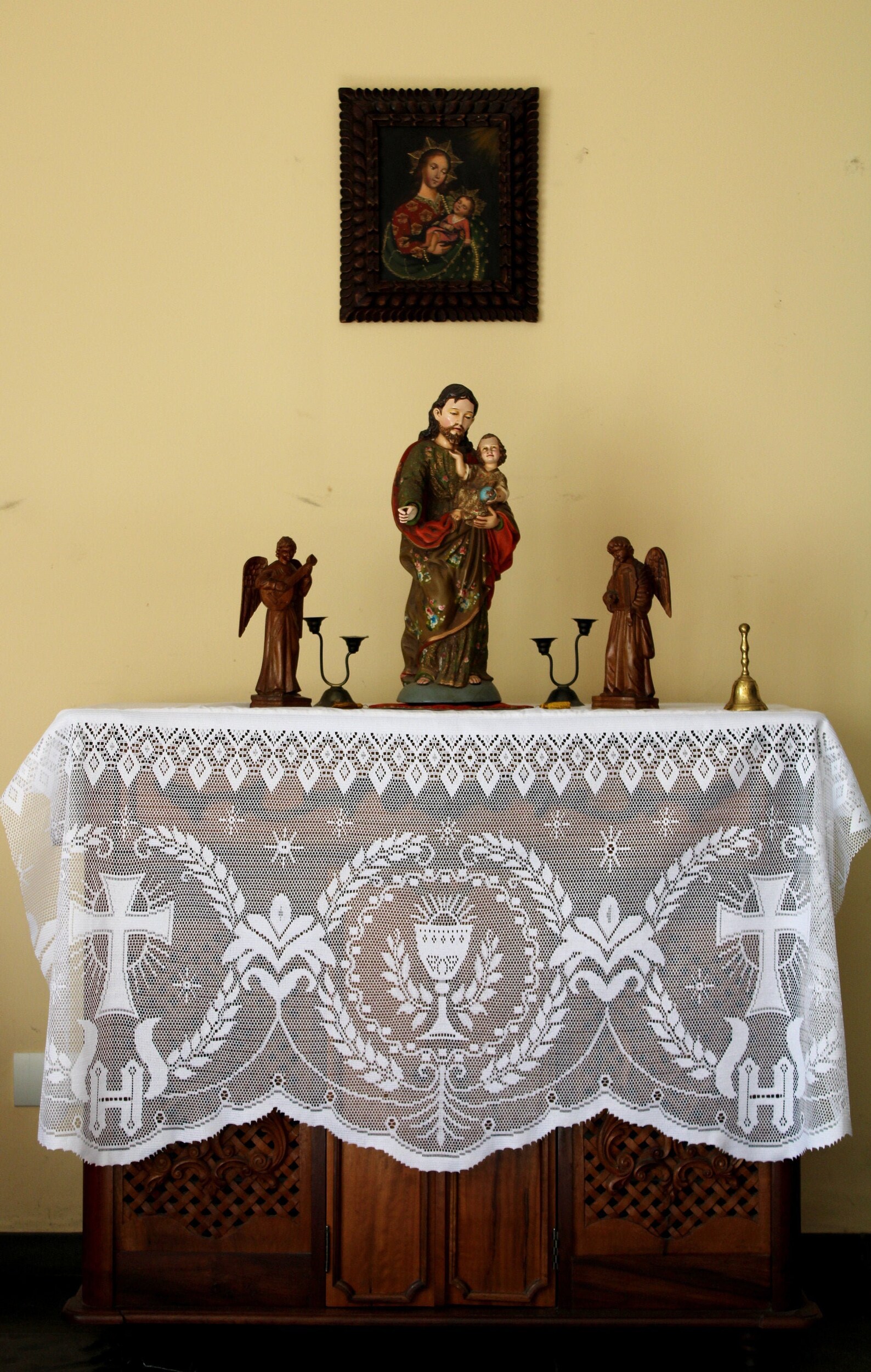 Inicio Paño de altar Cáliz católico blanco encaje litúrgico Etsy España