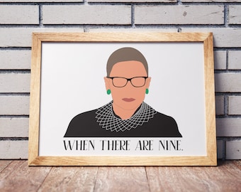 Quando ci sono nove stampe / RBG SVG / Arte murale femminista /