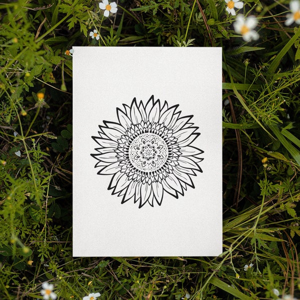 Sunflower svg | Wildflower svg | Nature svg