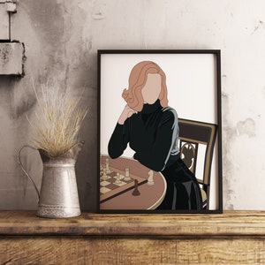 Die Königin Gambit SVG | Beth-Harmon druckbare | Chess Prodigy Instant Download