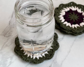 Crochet Coasters | Cute Coasters | Flower Coaster