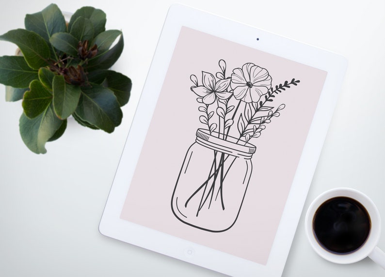 Free Free 188 Sunflower In Mason Jar Svg SVG PNG EPS DXF File