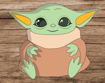 Baby Yoda / File SVG popolari per Cricut / Mandalorian SVG /