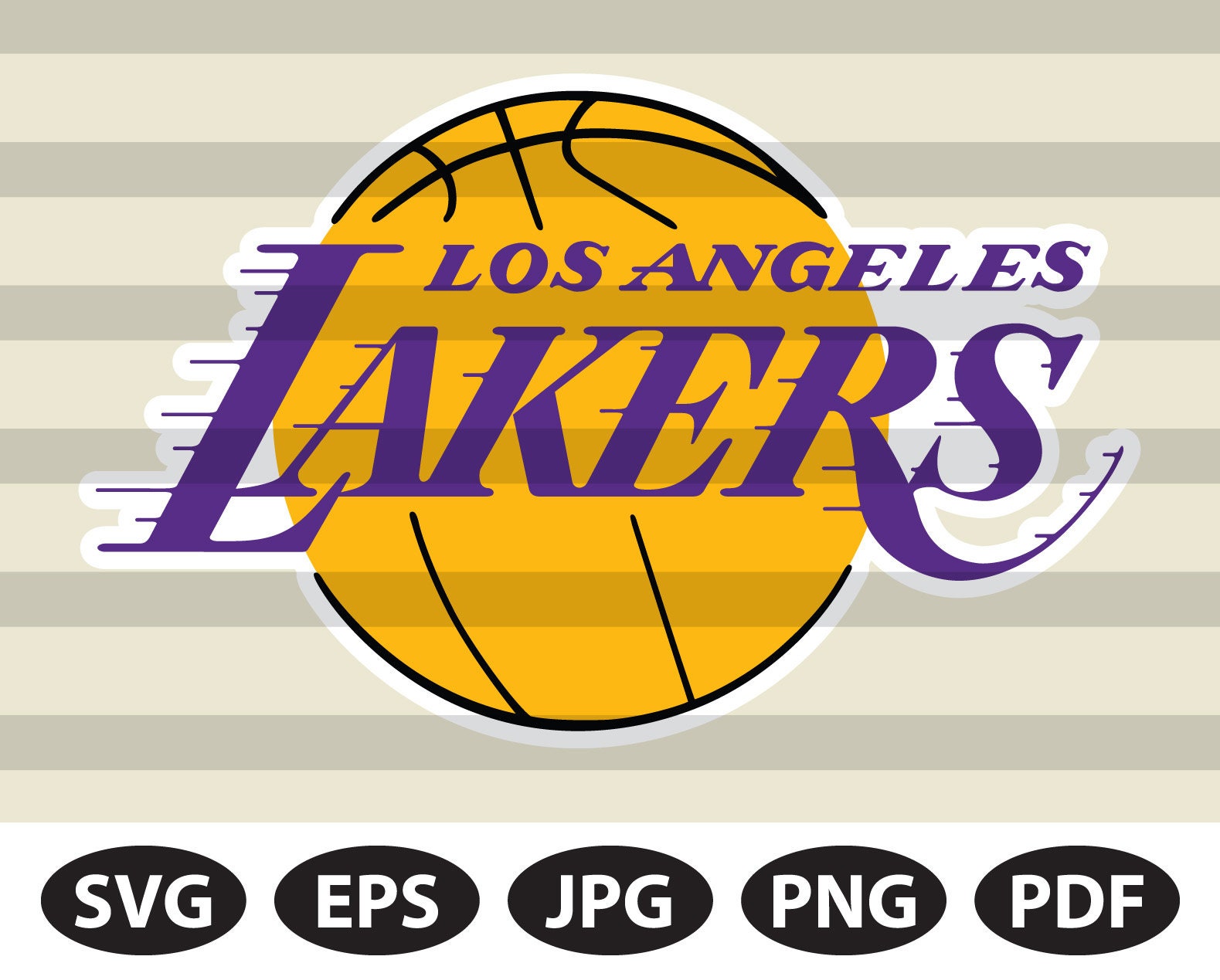 Los Angeles Lakers Logo svg LAL Lakers NBA Logo for Cricut | Etsy