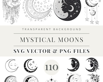月 SVG、天体 SVG、魔術 SVG、SVG ファイル、ウィッカ SVG、魔法 SVG、太陽のクリップアート、神秘的な太陽 SVG、神秘的なクリップアート、天体のクリップアート