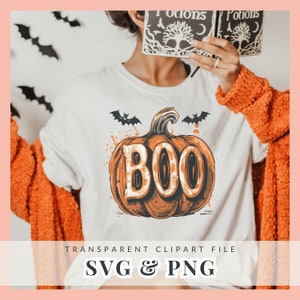 Boo SVG, Halloween SVG, Ghost SVG, Spooky Svg, Pumpkin Svg, Spider Web Svg, Bat Svg, Png, Svg File for Cricut, Sublimation Designs Downloads