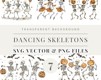 Dancing skeleton svg, halloween skeleton svg, skeleton dance svg, spooky season svg, funny halloween svg, sublimation, vector images