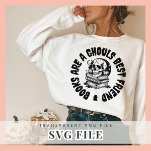 Funny Book Lover Halloween SVG, Book Stack SVG, Skull SVG, Halloween Teacher Png, Halloween Librarian Sublimation, Spooky Season Png