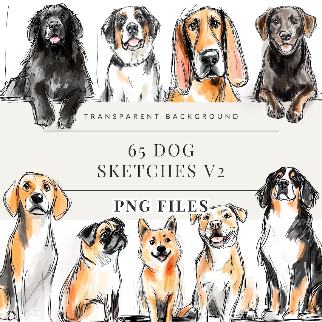 Dog Clipart Bundle VERSON 2, Puppy Dog Breed Clipart, Watercolor Dogs ...