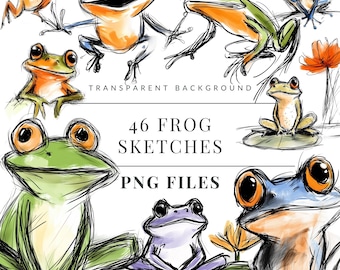 Imágenes prediseñadas de ranas lindas, ilustraciones de ranas, decoración de guardería de ranas, imágenes prediseñadas de ranas coloridas, rana verde PNG, scrapbooking, uso comercial