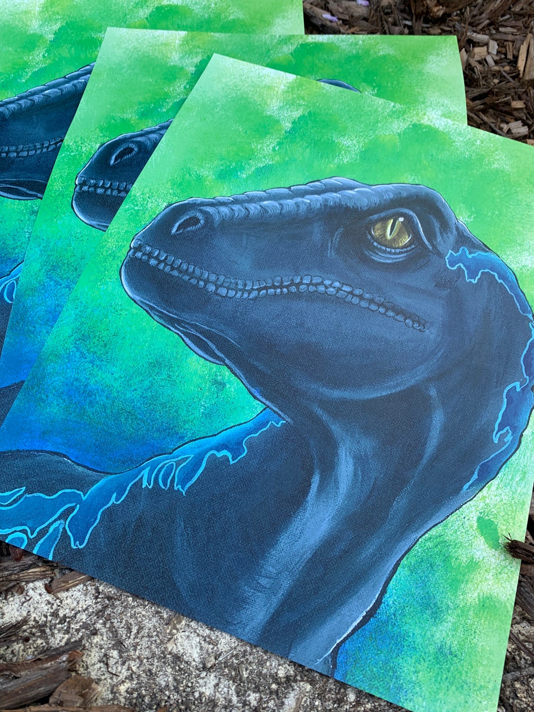 Print Raptor Blue Raptor Blue - Etsy