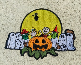 Pumpkin Peanuts Iron-On Patch