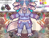 Axolotl Fursona Adoptable | Digital Drawing | Original design