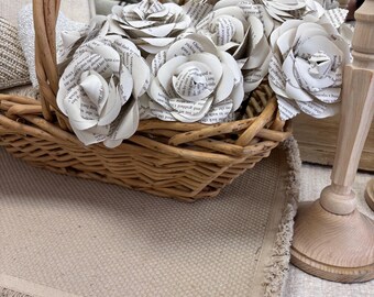 Paper Roses Made from Vintage Books