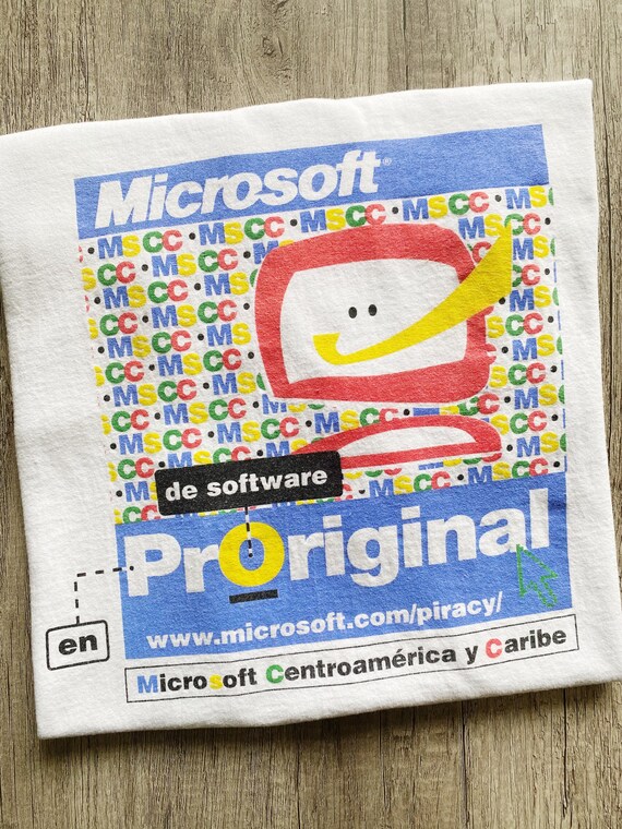 Vintage 90s Microsoft promo t-shirt