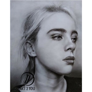 Personalisiertes Holzkohle Portrait vom Foto | Handgezeichnete Graphite Fine Art Wandkunst