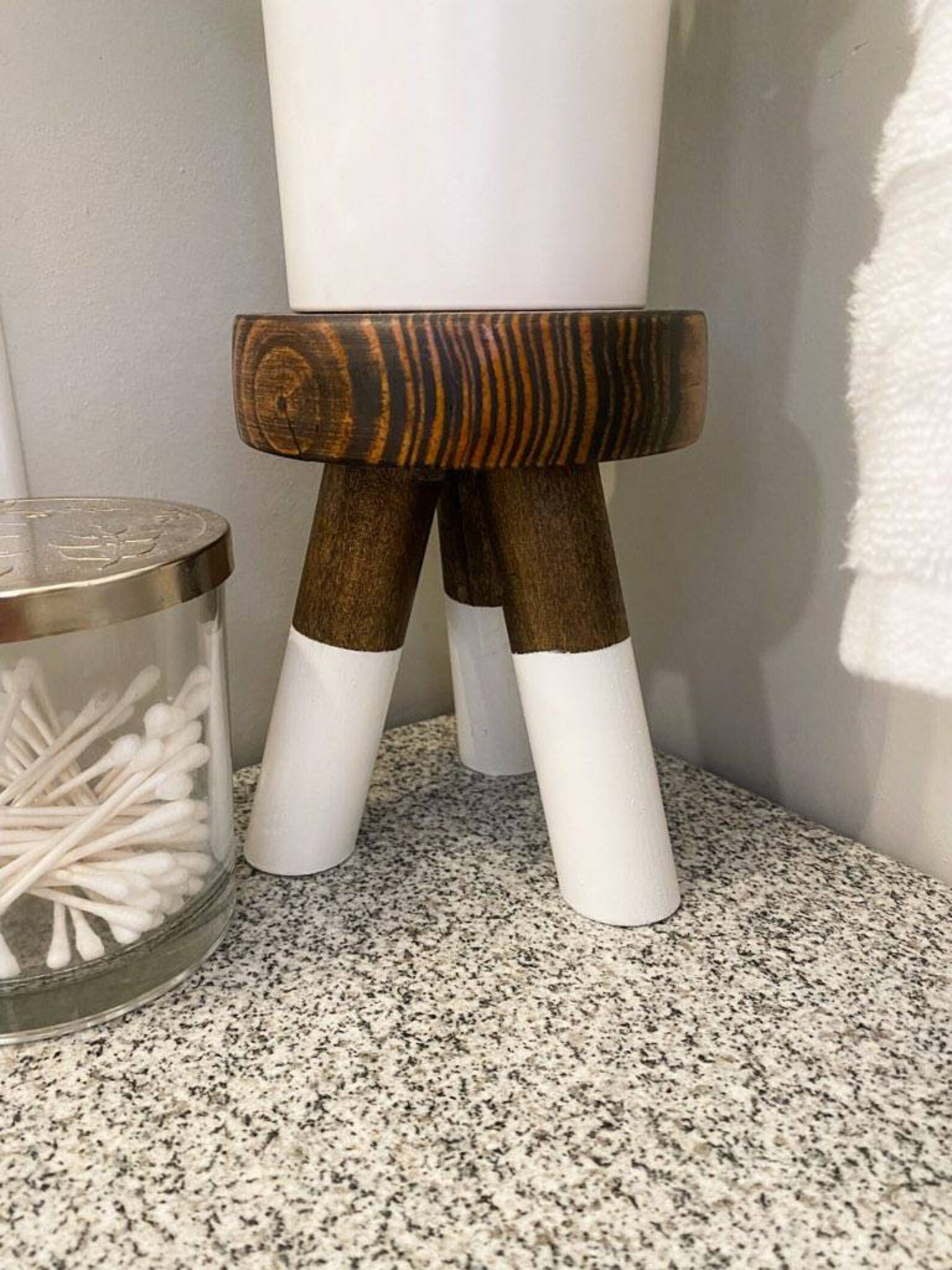 Mini Wood Plant Stand Riser or Counter Stool Etsy