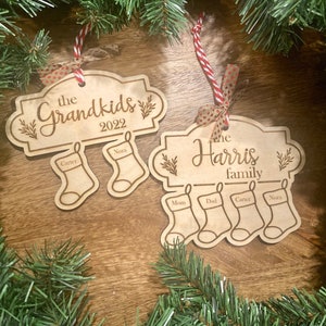 Customizable Family Ornament, Grandparent Ornament, Personalized Family Ornament, Christmas Ornament, Christmas Gift, Grandparent Gift