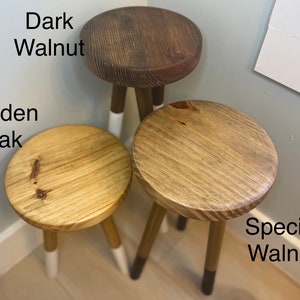 Wood Accent Stool, Wood Plant Stand, Accent Table, End Table image 3