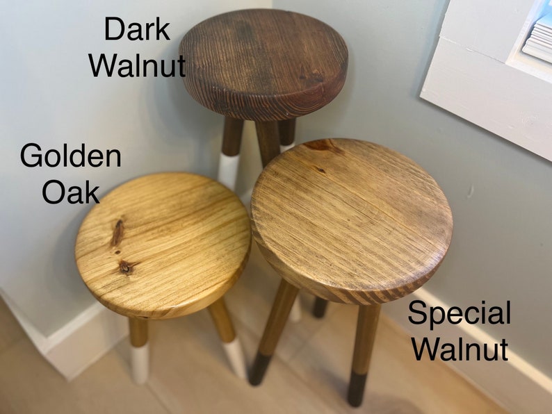 Wood Accent Stool, Wood Plant Stand, Accent Table, End Table image 3