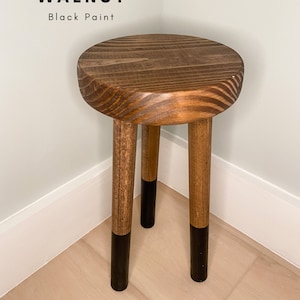 Wood Accent Stool, Wood Plant Stand, Accent Table, End Table image 8