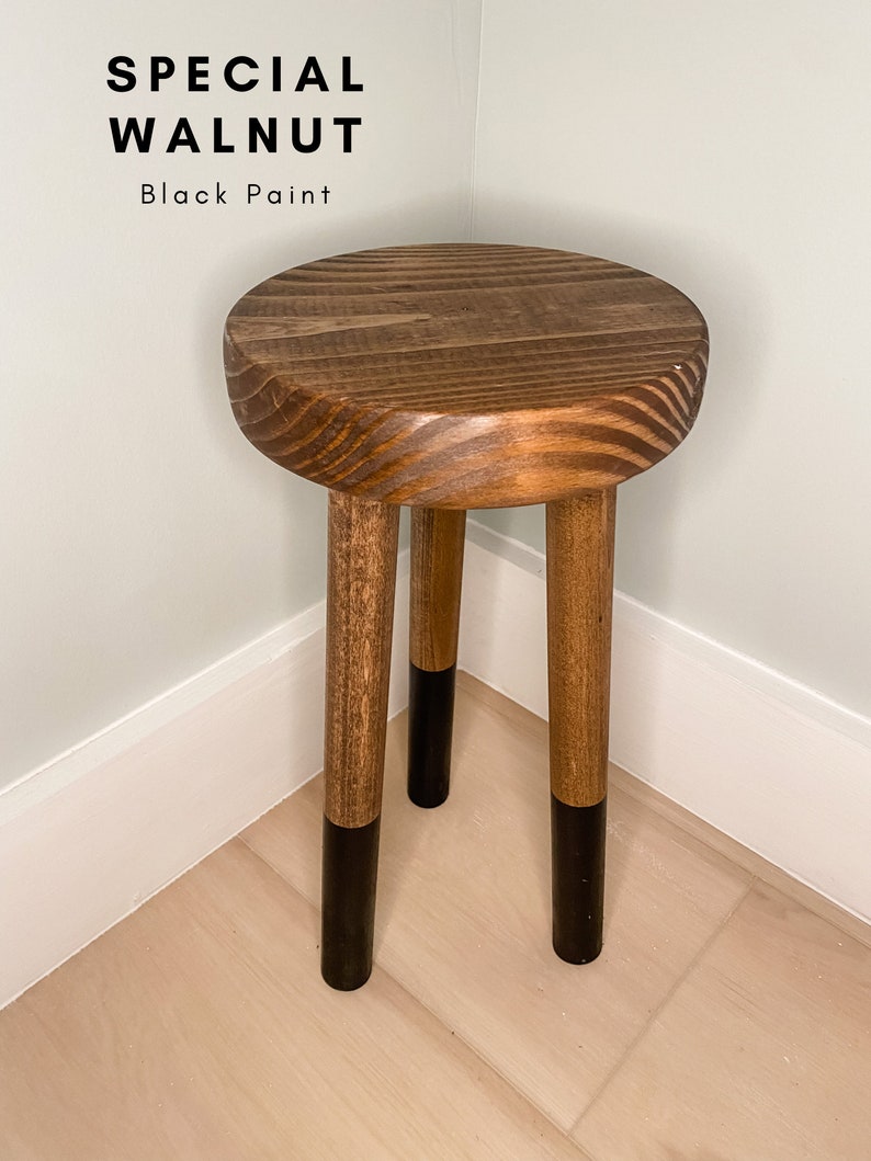 Wood Accent Stool, Wood Plant Stand, Accent Table, End Table image 8