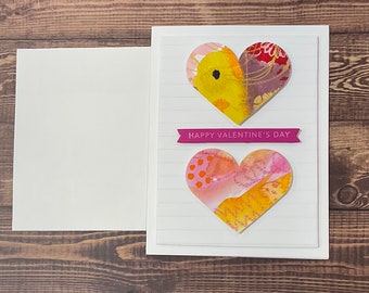 Handmade Valentine's Day Card, Hearts, Love Card