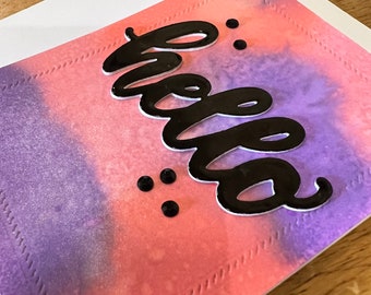 Handmade Hello Card, Friendship Card
