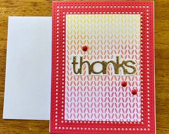 Handmade Greeting Card, Thank You cards, Thanks cards, thank you, thankful card