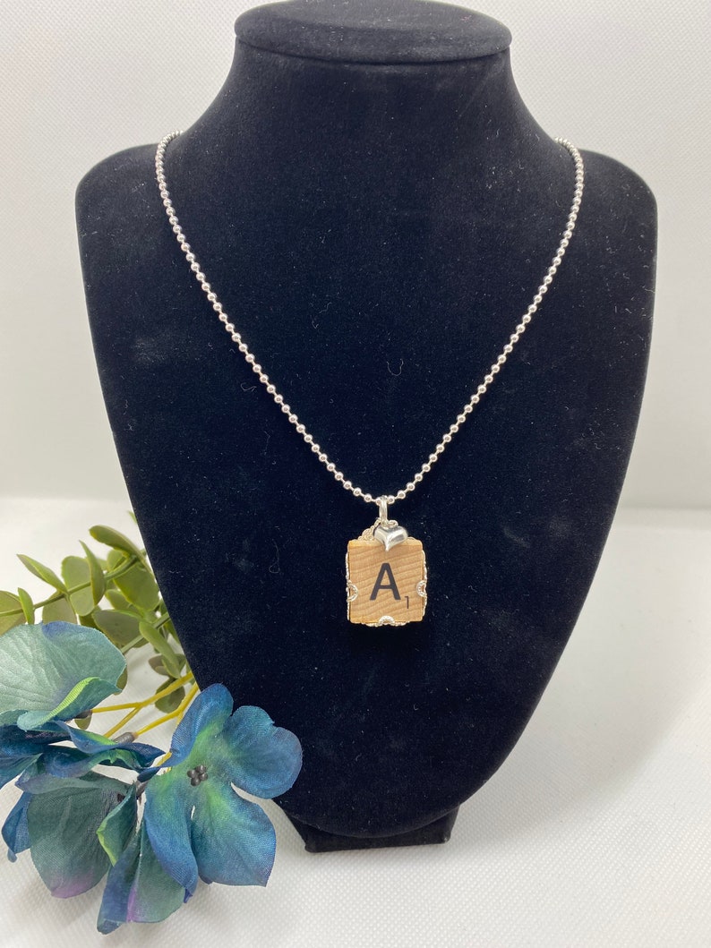 Vintage Scrabble Tile Necklace Personalized