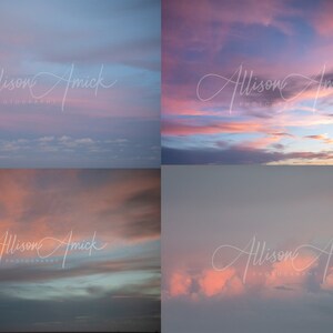 Moody Dark Sunset Sky Overlays for Composite Photography