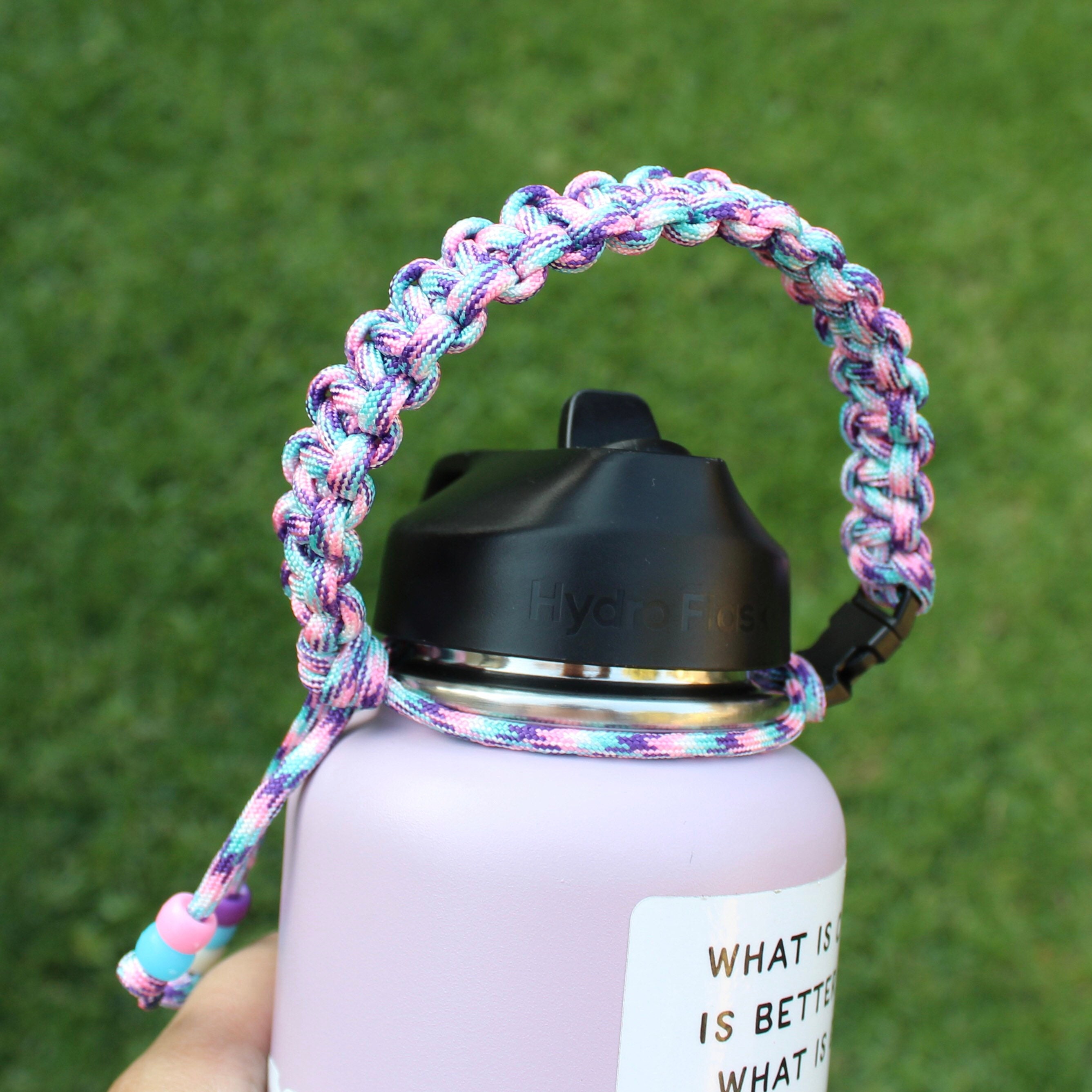  Paracord Handle for Water Bottle  Paracord Handle for Water  Bottle - Non-Slip Hand-Woven Water Bottle Handle Strap with Silicone Boot  Buogint : Sports & Outdoors