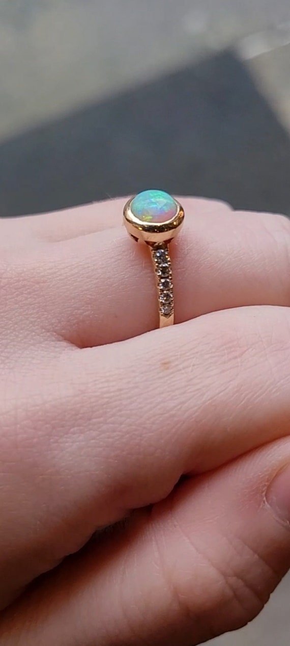 Opal and Diamond Ring