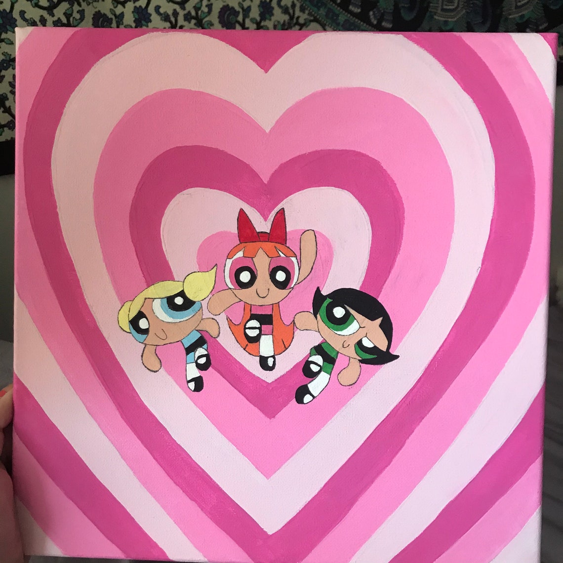 Powerpuff Girls Acrylic Painting Etsy