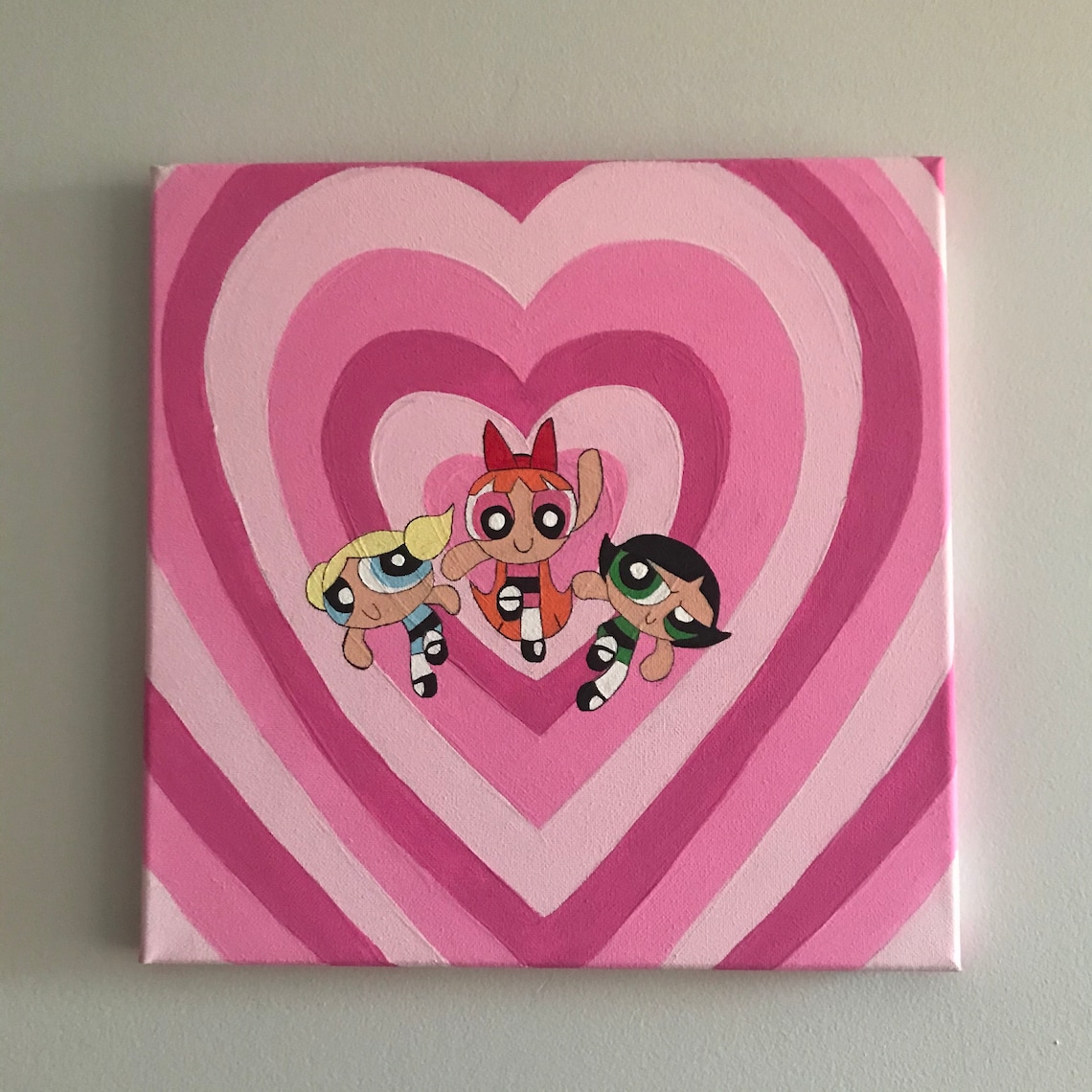 Powerpuff Girls Acrylic Painting Etsy